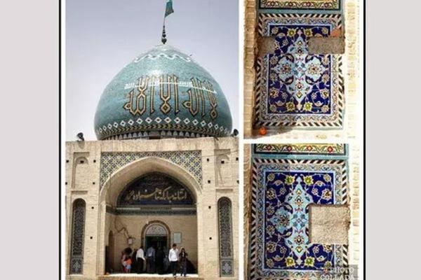 کاشی های امامزاده شاهزاده محمد ورامین باز دزدیده شد!